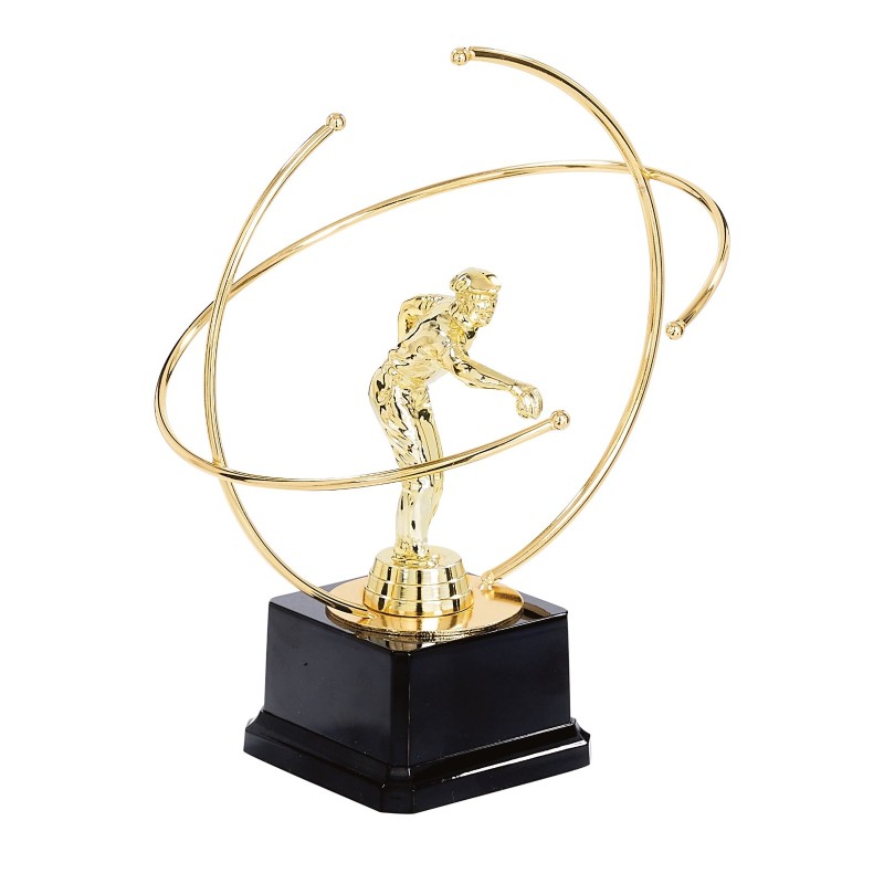 Trophée économique Boules & Pétanque en Verre  - H23cm – Réf : 10201
