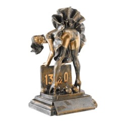 Trophée économique Boules & Pétanque en Verre  - H26cm – Réf : 52645