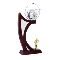 Trophée économique Boules & Pétanque en Bois - H48cm – Réf : 94-01