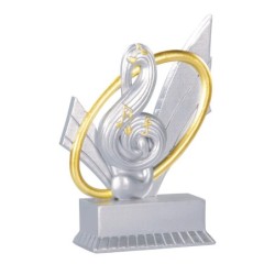 Trophée économique Musique & Chant en Résine  - H12cm – Réf : 31421