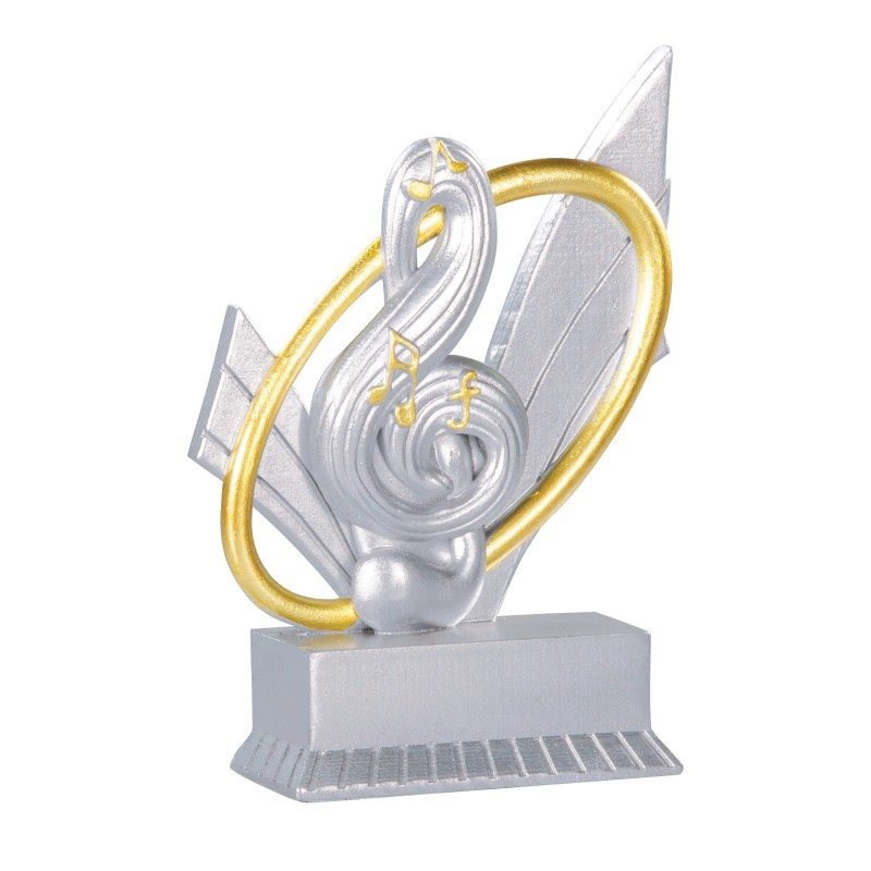 Trophée économique Musique & Chant en Résine  - H12cm – Réf : 31421