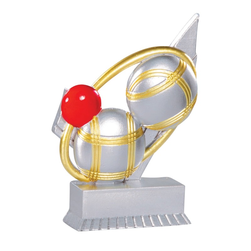 Trophée économique Boules & Pétanque en Résine  - H12cm – Réf : 31423
