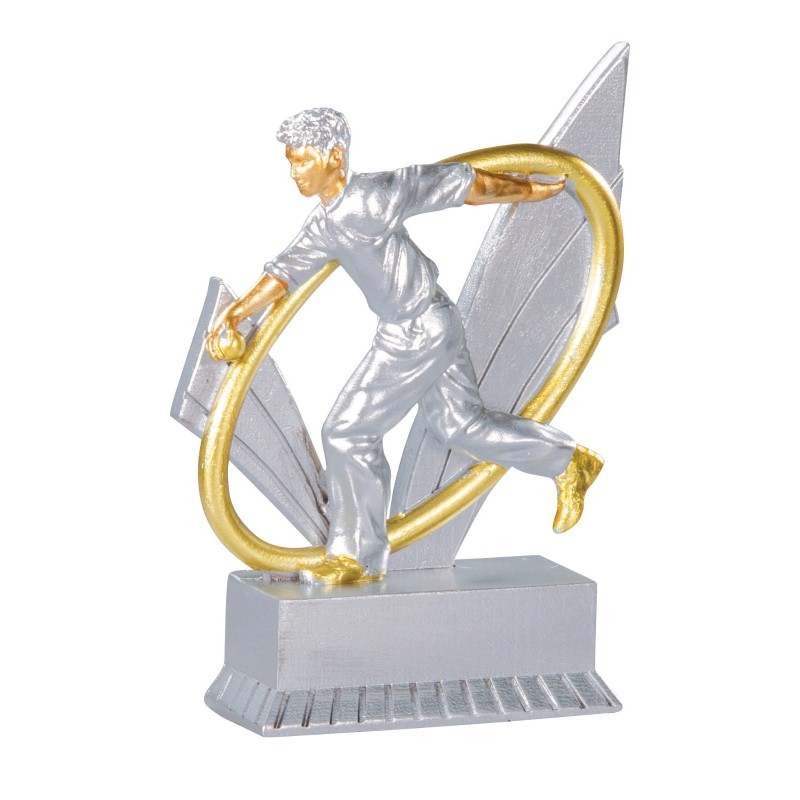 Trophée économique Boules & Pétanque en Résine  - H12cm – Réf : 31424