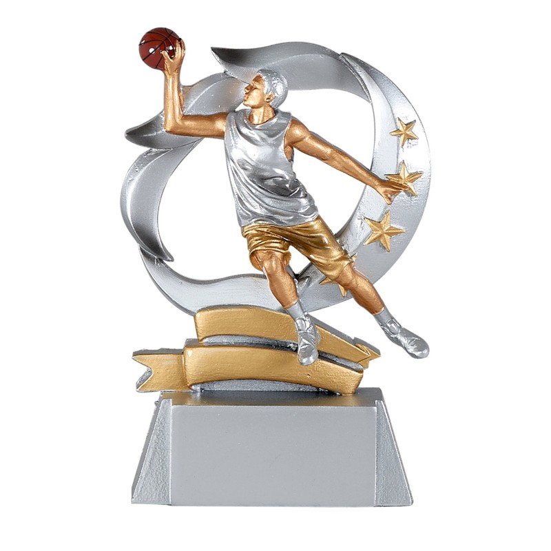 Trophée économique Basket en Résine  - H15cm – Réf : 61401