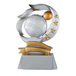 Trophée économique Boules & Pétanque en Résine  - H15cm – Réf : 61410