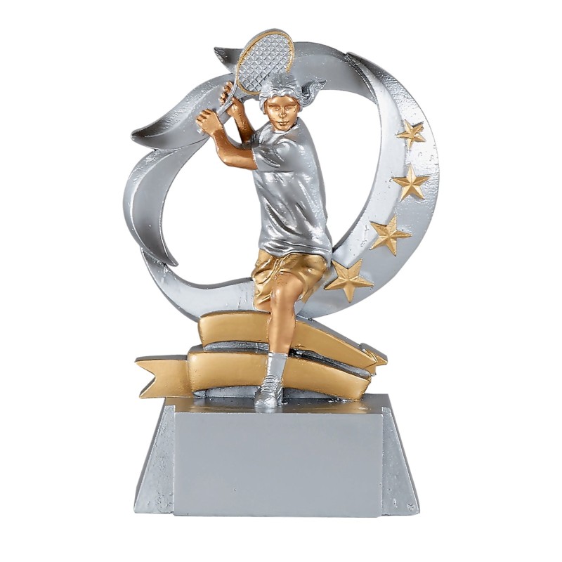 Trophée économique Tennis en Résine  - H15cm – Réf : 61412