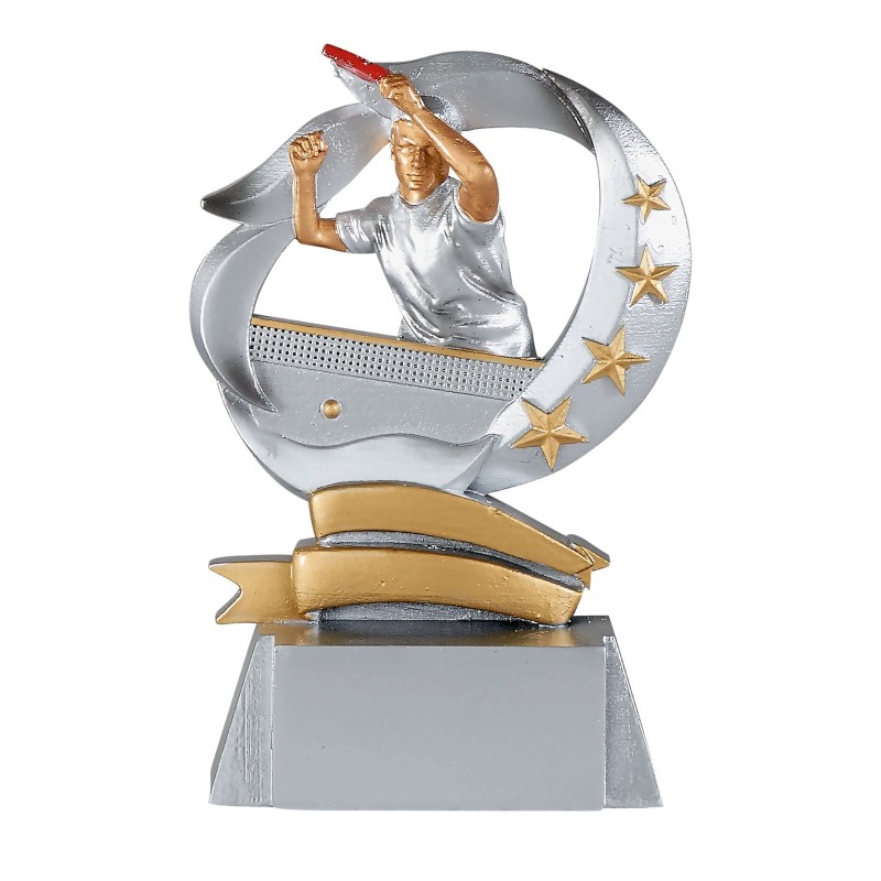 Trophée économique Tennis de table en Résine  - H15cm – Réf : 61414