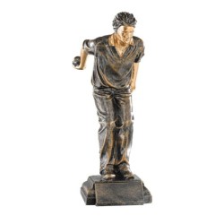 Trophée Classique Boules & Pétanque en Résine  - H :28cm – Réf : 52512