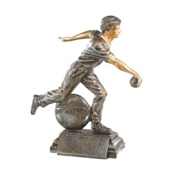Trophée Classique Boules & Pétanque en Résine  - H :22cm – Réf : 52646