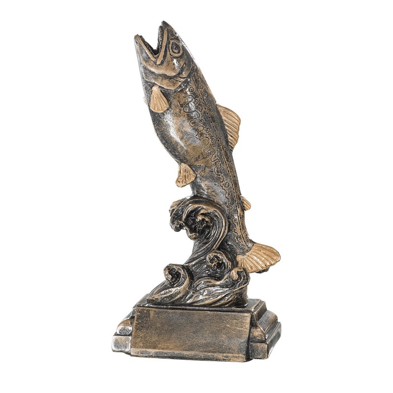 Trophée Classique Pêche en Résine  - H :22cm – Réf : 52507