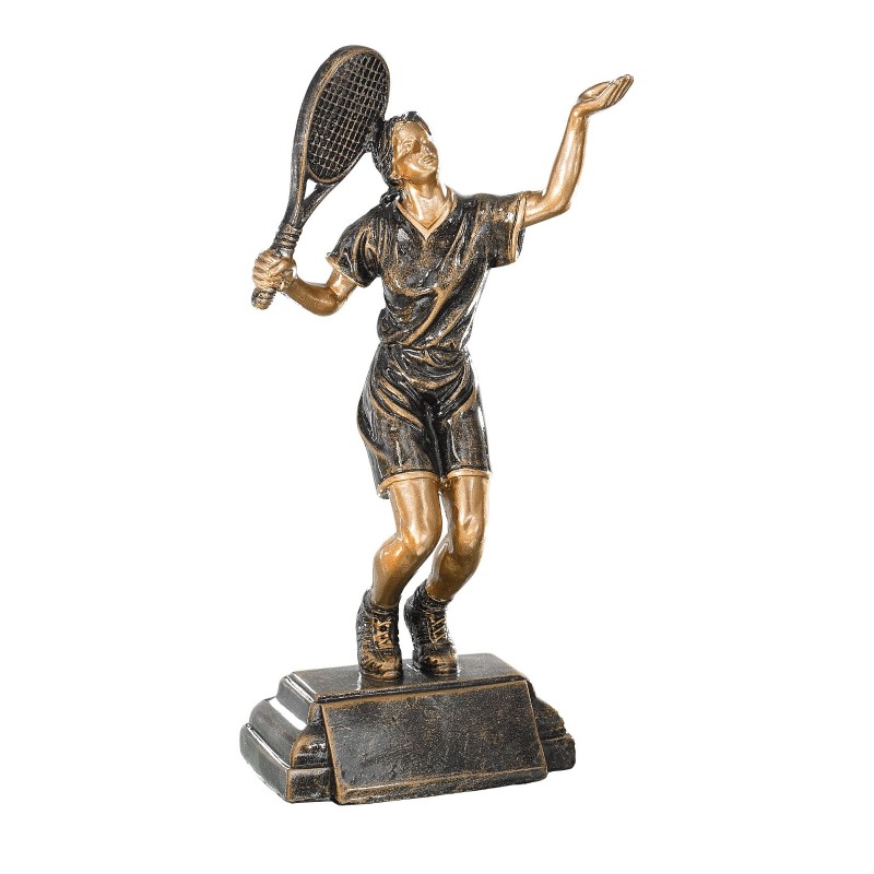 Trophée Classique Tennis en Résine  - H :23cm – Réf : 52532