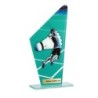 Trophée économique Badminton en Verre – H22cm – Réf : 66103