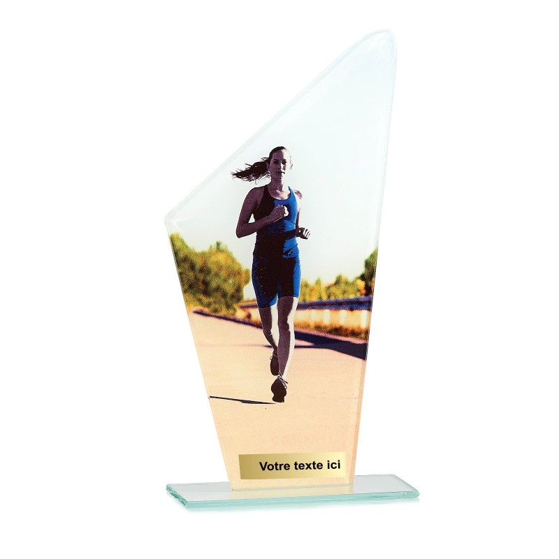 Trophée économique Course à pied en Verre – H22cm – Réf : 66104
