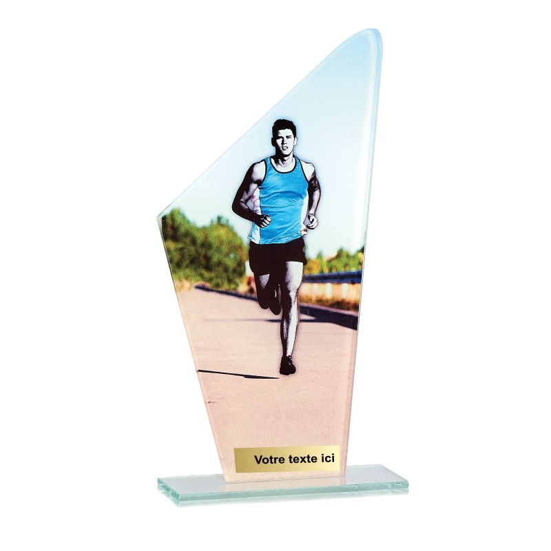 Trophée économique Course à pied en Verre – H22cm – Réf : 66105