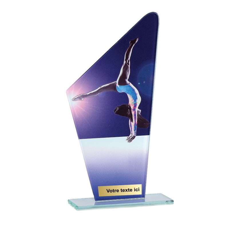 Trophée économique Gymnastique en Verre – H22cm – Réf : 66112