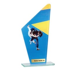 Trophée économique Judo en Verre – H22cm – Réf : 66114