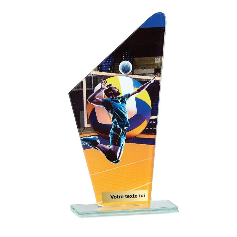 Trophée économique Volley-ball en Verre – H22cm – Réf : 66119