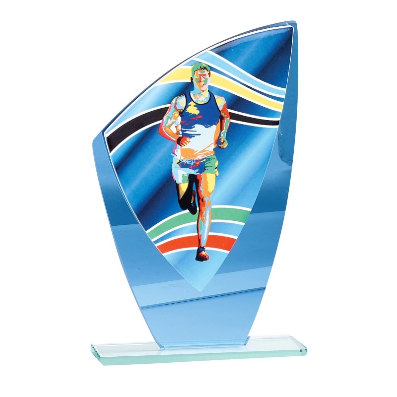 Trophée économique Course à pied en Verre – H24cm – Réf : 66203
