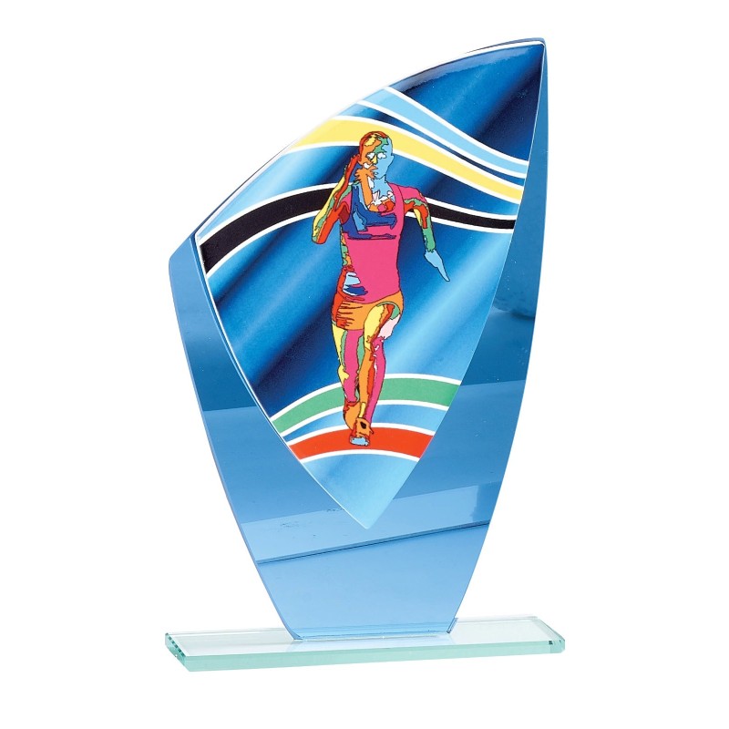 Trophée économique Course à pied en Verre – H24cm – Réf : 66204