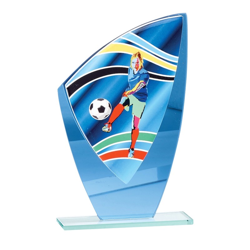 Trophée économique Football en Verre – H24cm – Réf : 66206