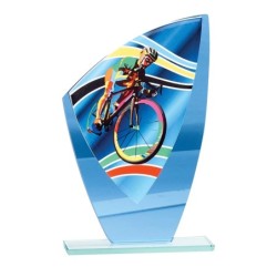 Trophée économique Cyclisme en Verre – H24cm – Réf : 66212