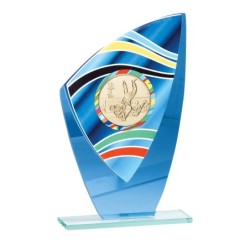Trophée économique  en Verre – H24cm – Réf : 66213