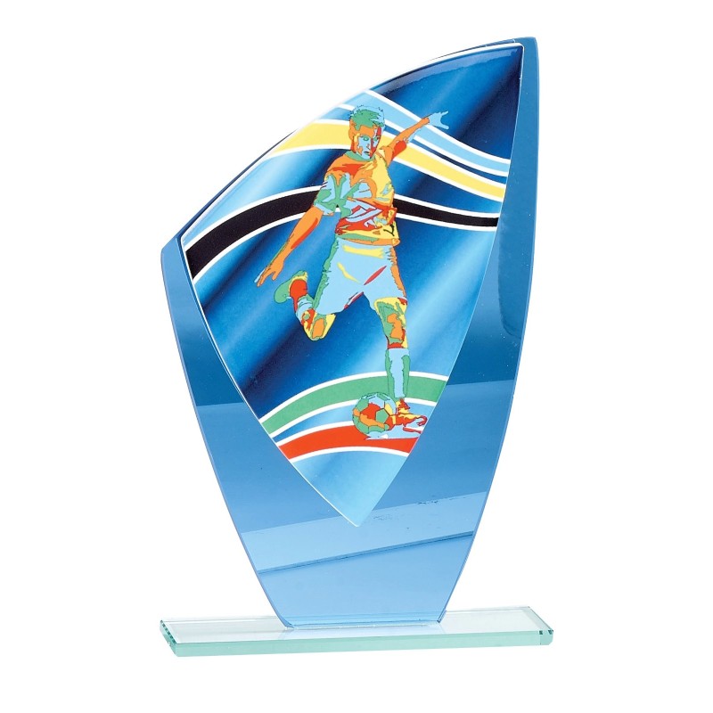 Trophée économique Football en Verre – H24cm – Réf : 66215