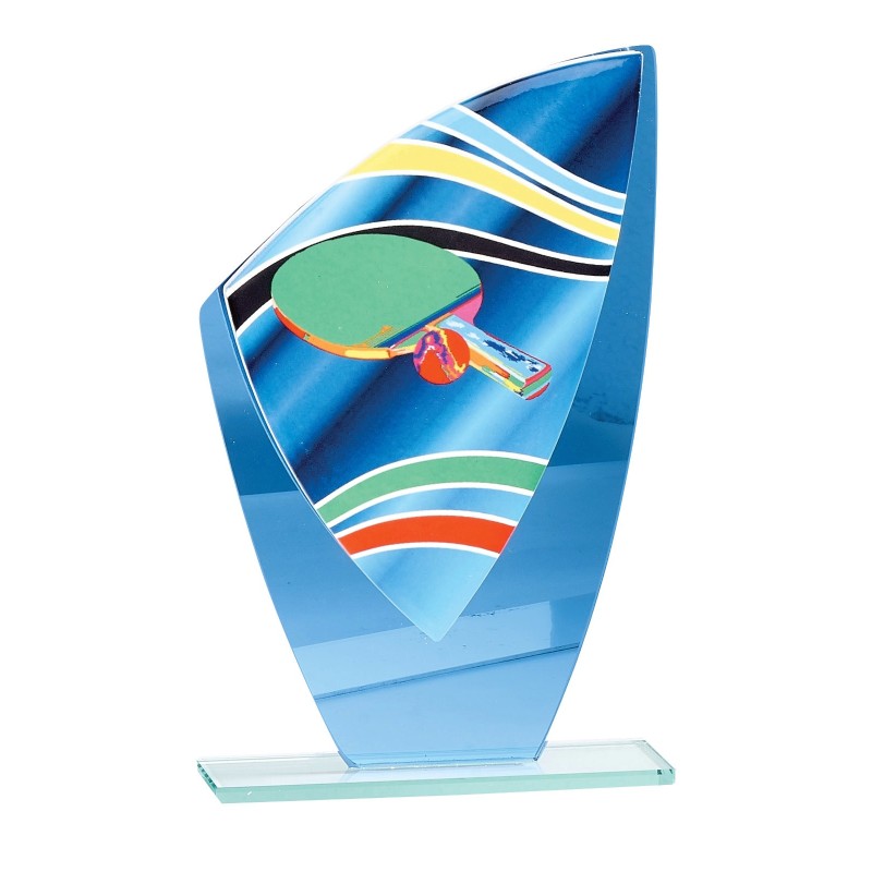 Trophée économique Tennis de table en Verre – H24cm – Réf : 66216
