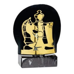 Trophée découpe Laser Echecs en Métal - H18 cm – Réf : FX05