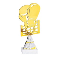 Trophée découpe Laser Boxe en Métal  - H21cm – Réf : 55104