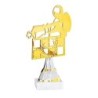Trophée découpe Laser Echecs en Métal  - H21cm – Réf : 55107