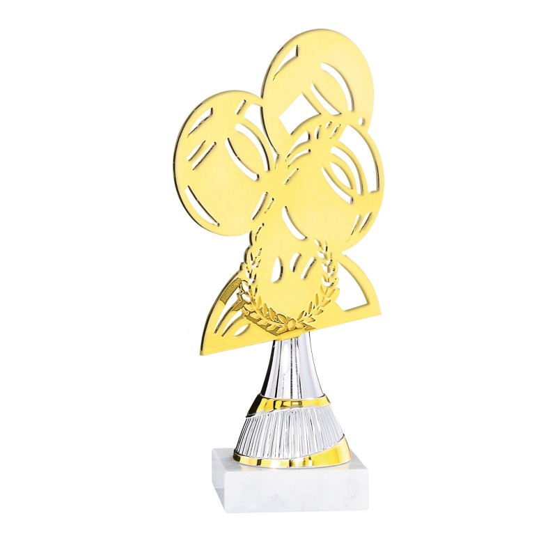 Trophée découpe Laser Boule & Pétanque en Métal  - H21cm – Réf : 55111