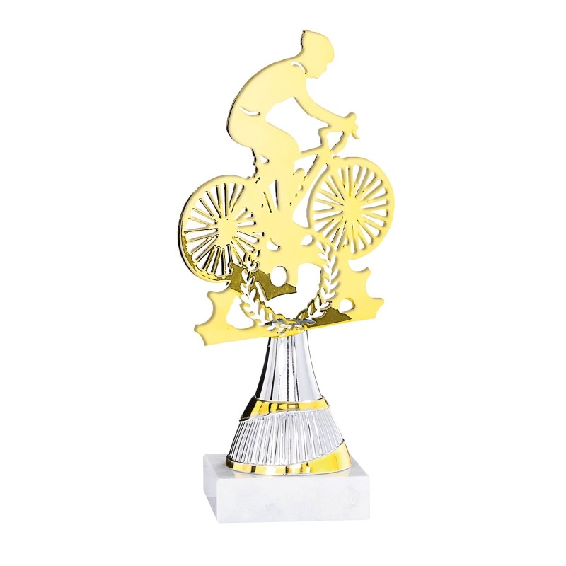 Trophée découpe Laser Cyclisme en Métal  - H21cm – Réf : 55115