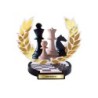Trophée Bois Echecs - Impression couleur - H30cm – Réf : 56503