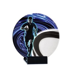 Trophée Céramique Rugby en couleur - H16cm – Réf : B07