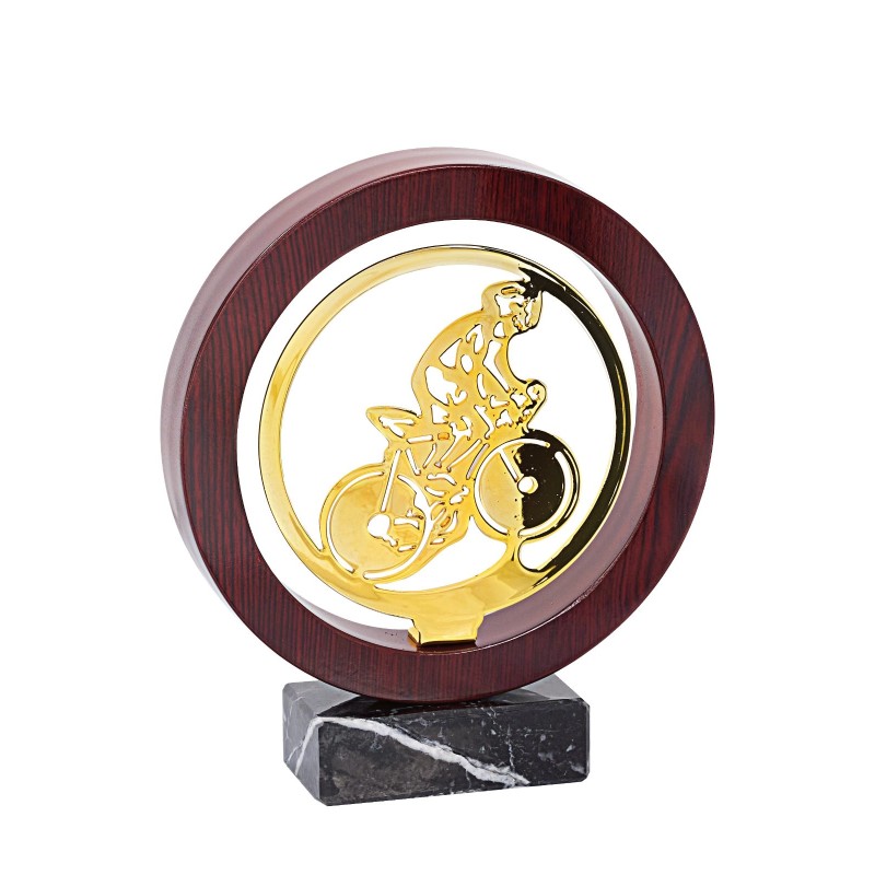 Trophée Bois & Métal Football - H : 22cm – Réf : JX03
