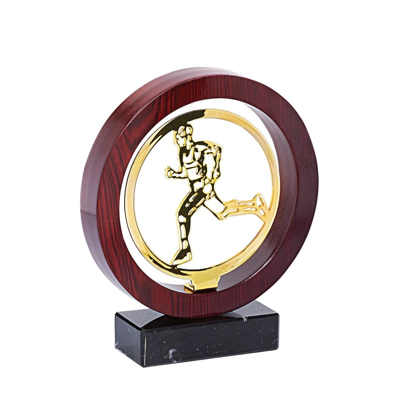 Trophée Bois & Métal Boule & Pétanque - H : 22cm – Réf : JX05