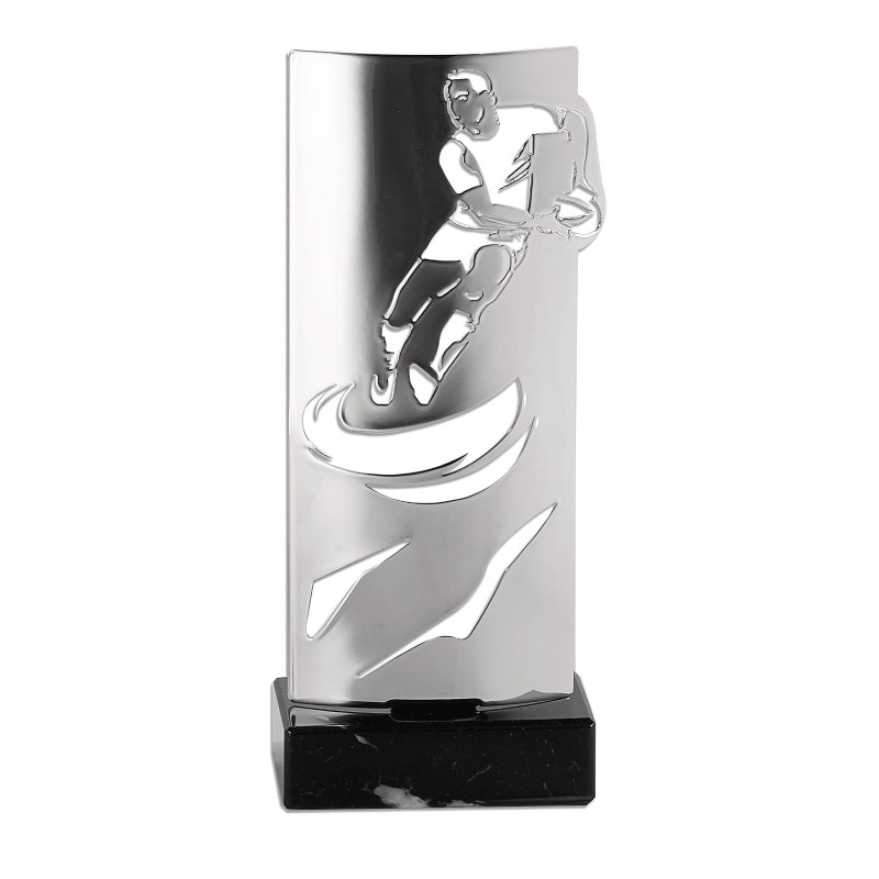 Trophée découpe Laser Rugby en Métal - H30 cm – Réf : KX-11