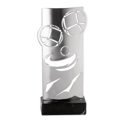 Trophée découpe Laser Boules & Pétanque en Métal - H30 cm – Réf : KX-10