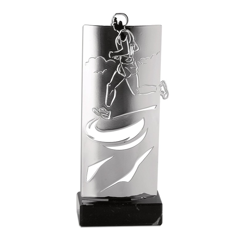 Trophée découpe Laser Course à pied en Métal - H30 cm – Réf : KX-03