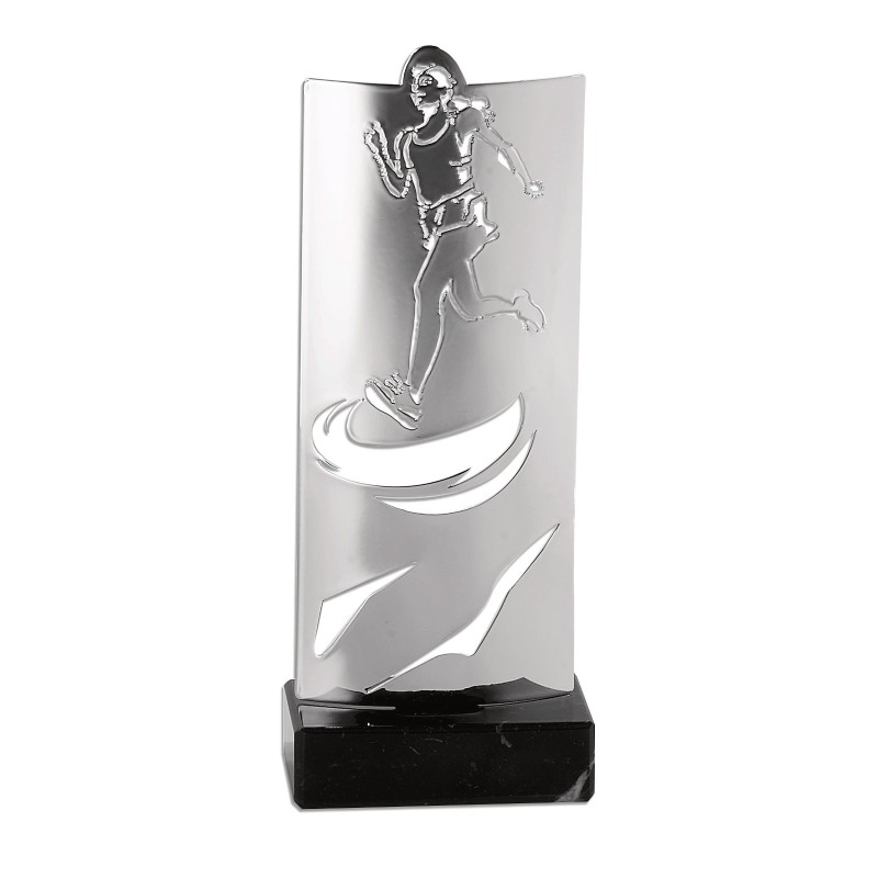 Trophée découpe Laser Course à pied en Métal - H30 cm – Réf : KX-04