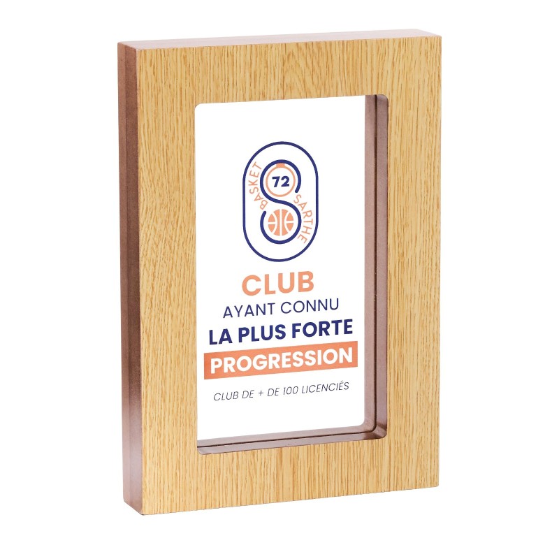 Trophée Bois  150-11- Personnalisé Logo de sport couleur