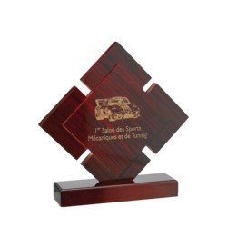 Trophée Bois marquage couleur 152-51 - Logo personnalisé