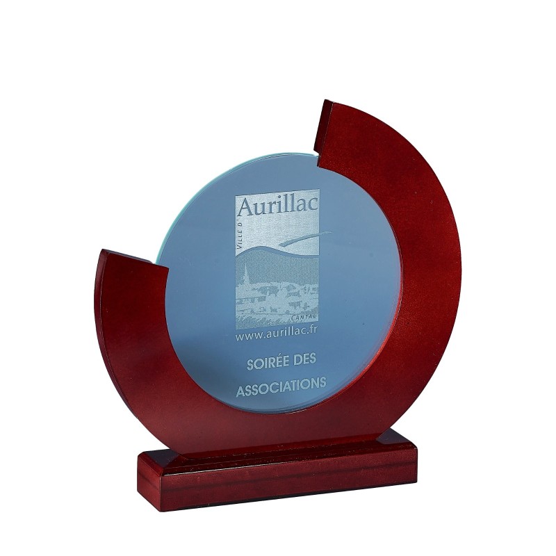 Trophée Verre Marquage couleur 153-81 - Logo personnalisé