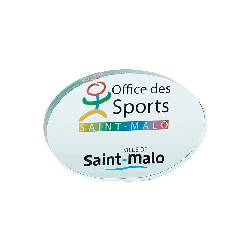 Trophée Verre Marquage couleur 155-31 - Logo personnalisé