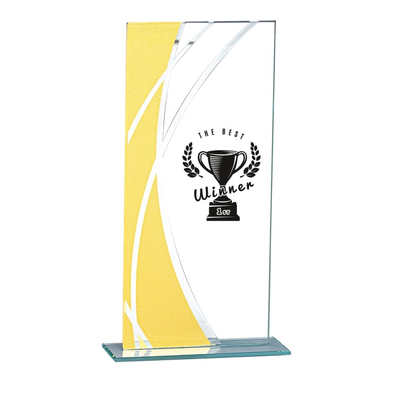 Trophée Verre Économique 160-11 - Logo personnalisé