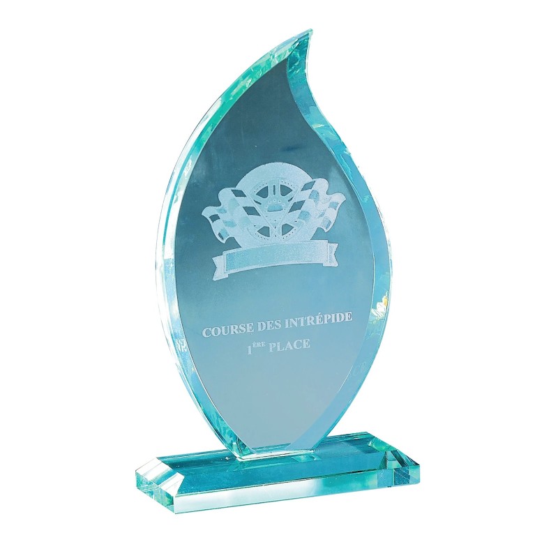 Trophée Verre Gravure Laser 166-61 - Logo personnalisé