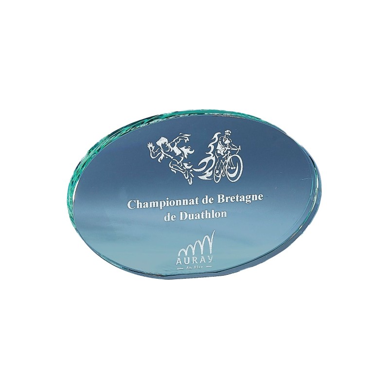 Trophée Verre Gravure Laser 167-41 - Logo personnalisé