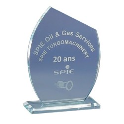 Trophée Verre Gravure Laser 169-01 - Logo personnalisé