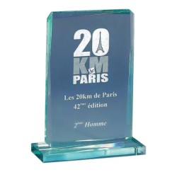 Trophée Verre Gravure Laser 169-21 - Logo personnalisé